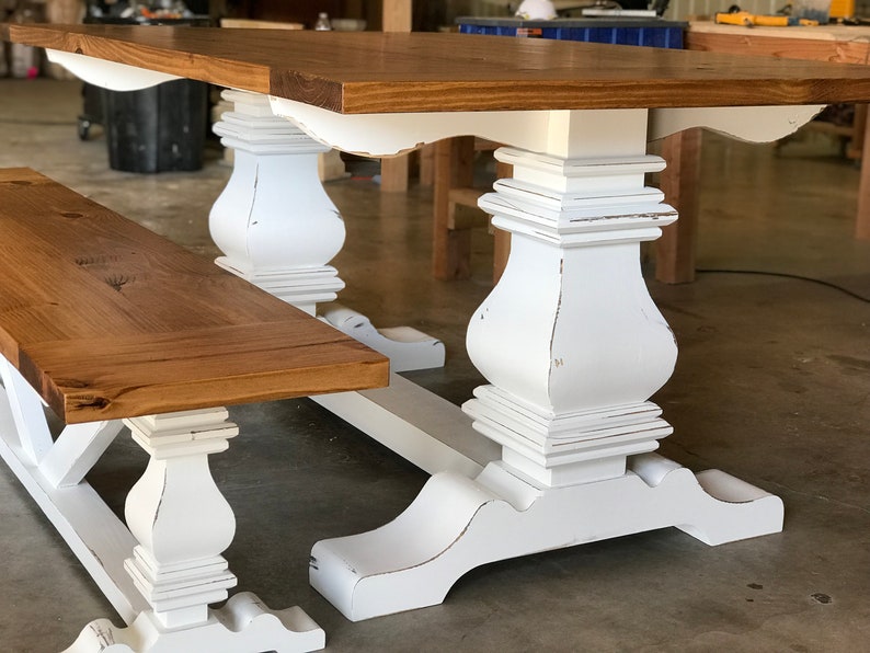 Restoration Hardware Inspired Trestle Dining Table Leg Etsy