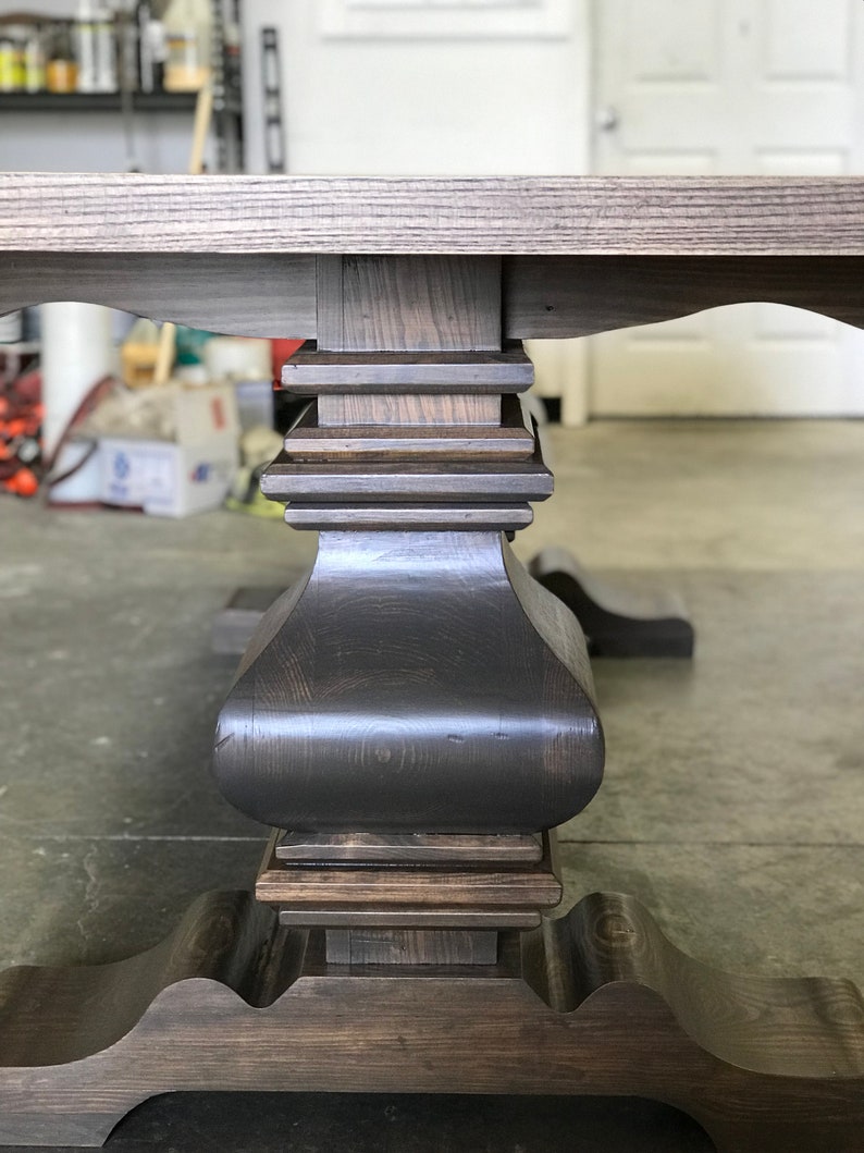 Restoration Hardware Inspired Trestle Dining Table Leg Etsy