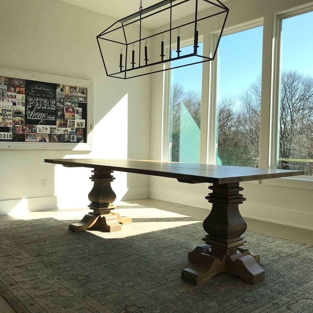 X Base Trestle Dining Table Etsy