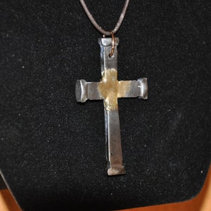 Nail Cross Necklace Rustic Handmade