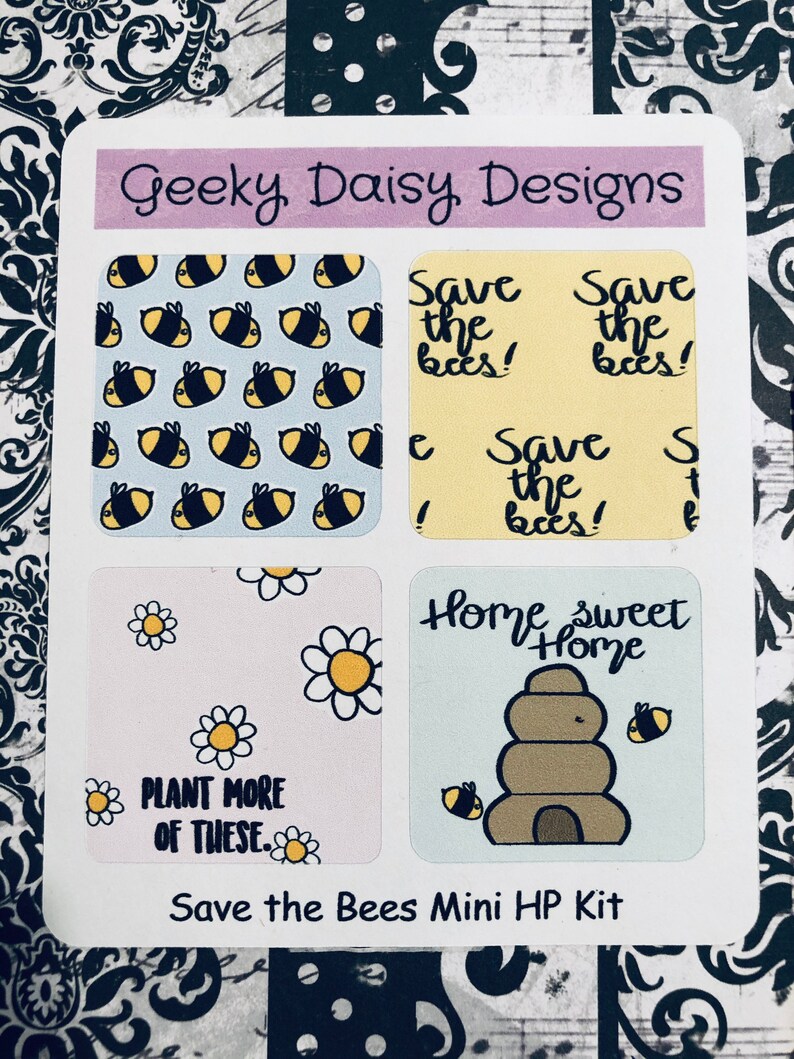 Save the Bees Mini HP Kit Planner Stickers Full Boxes