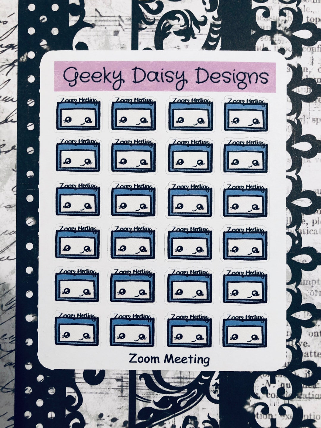 Zoom Meeting Planner Stickers Etsy Canada