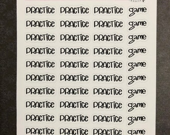 Practice/Game Planner Stickers
