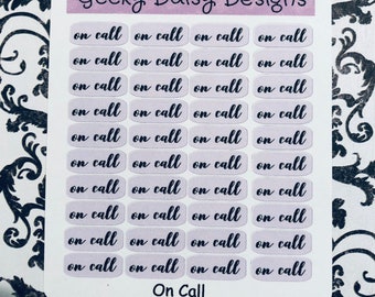 On call planner stickers