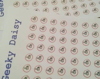 Period tracker stickers