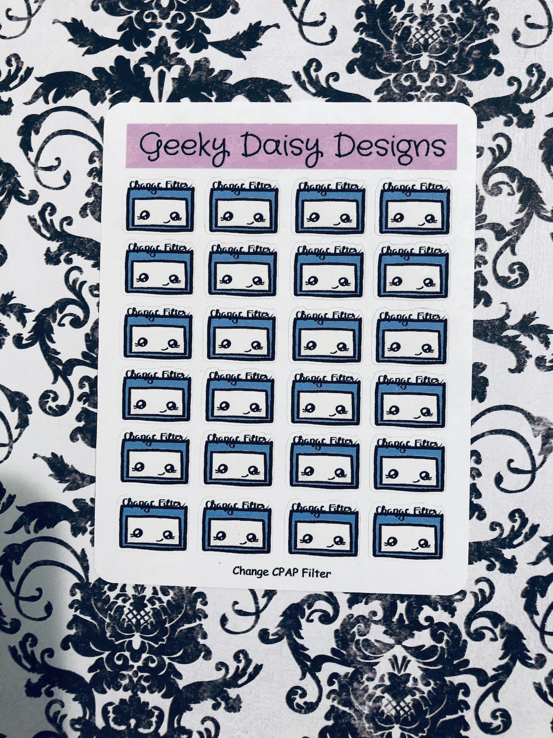 Change CPAP Filter Planner Stickers - Etsy