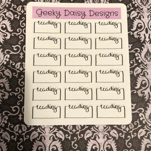 Currently Reading Planner Stickers