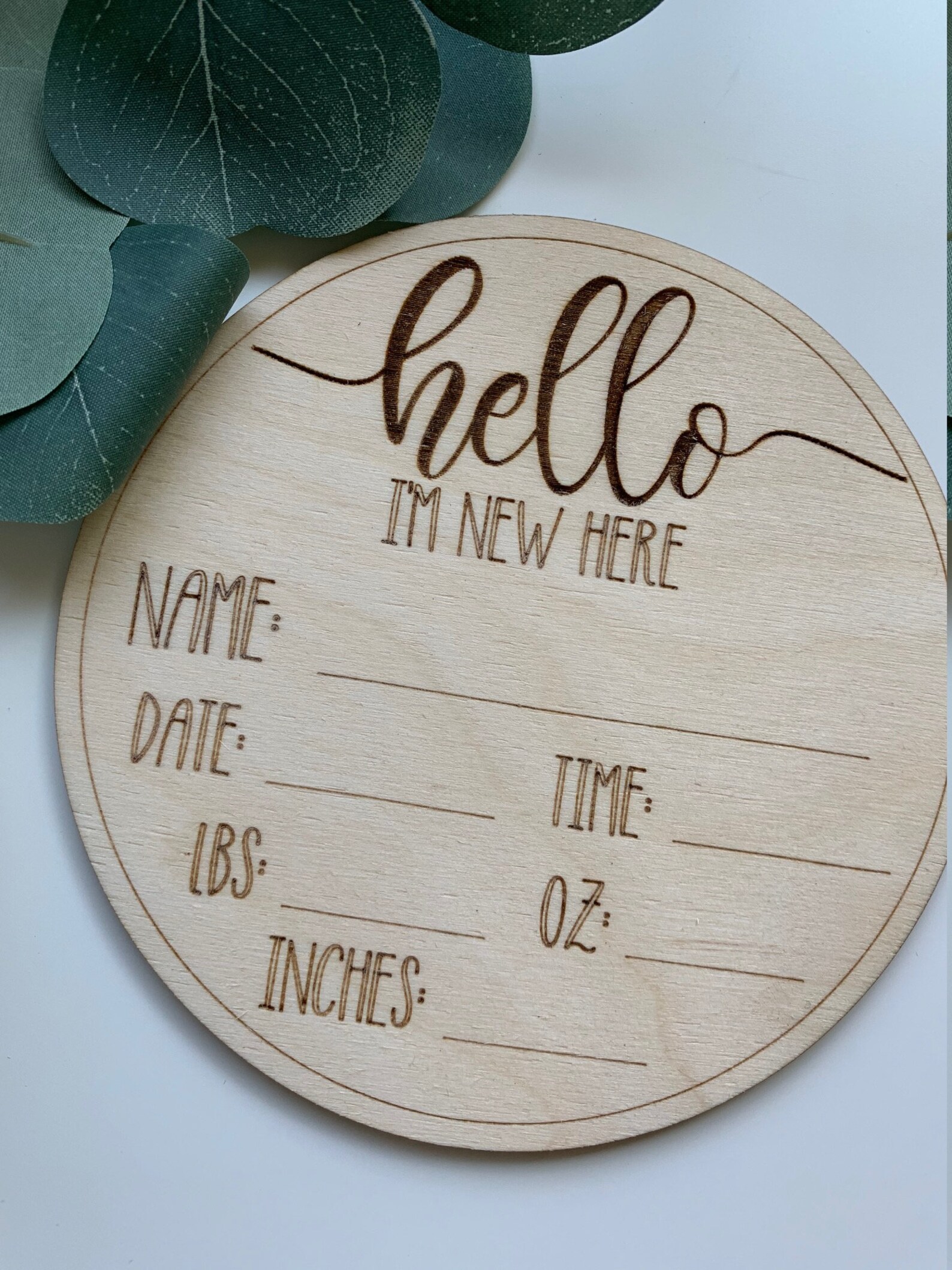 Custom Engraved Wood Baby Name Birth Stats Plaque / Newborn Etsy