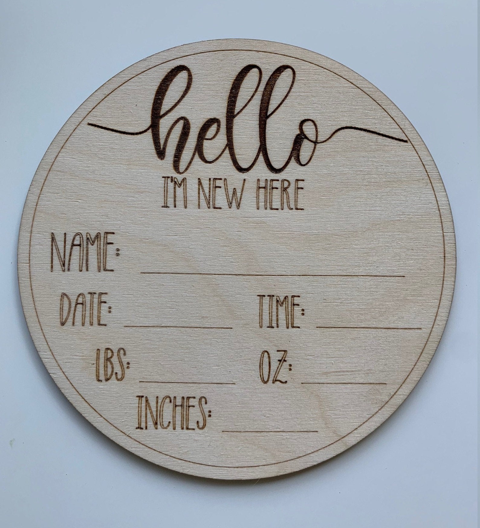 Custom Engraved Wood Baby Name Birth Stats Plaque / Newborn Etsy