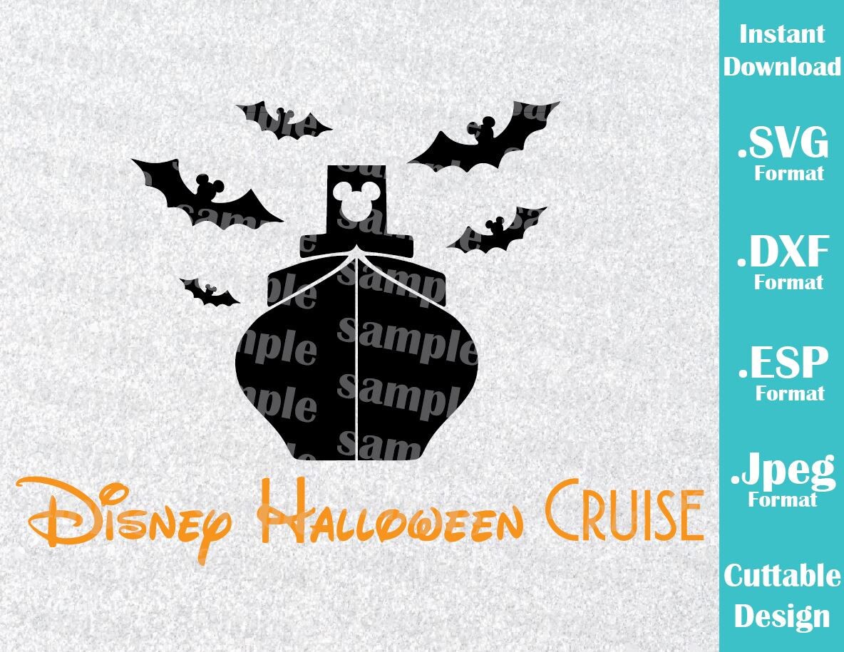 INSTANT DOWNLOAD SVG Disney Inspired Disney Halloween Cruise Etsy