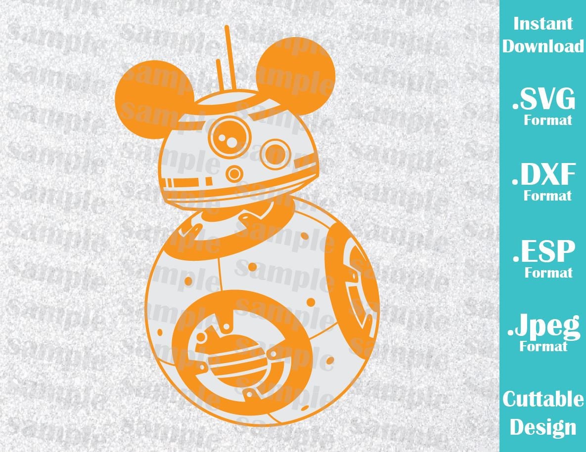 INSTANT DOWNLOAD SVG Disney Inspired BB8 Mickey Ears for | Etsy