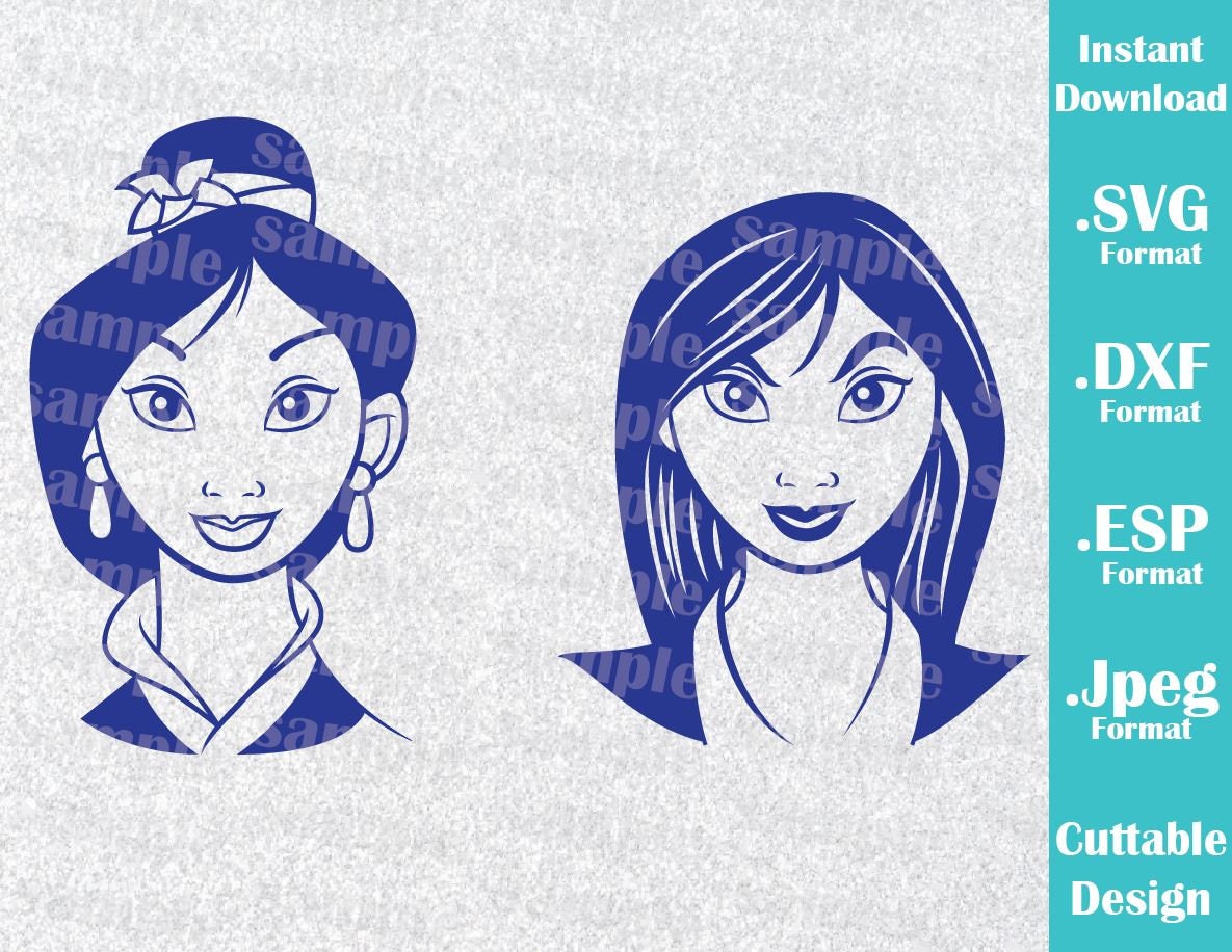 Download INSTANT DOWNLOAD SVG Disney Inspired Princess Mulan for | Etsy