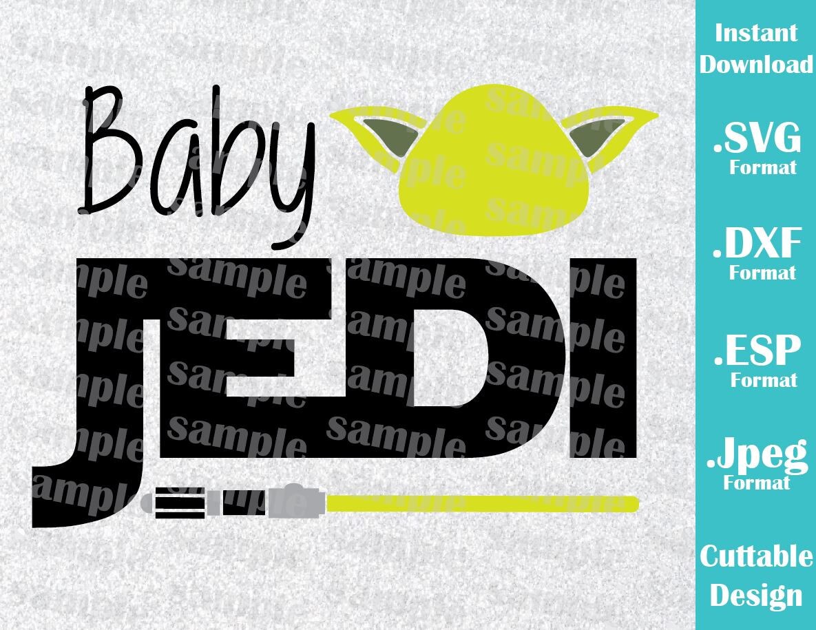 Download INSTANT DOWNLOAD SVG Star Wars Inspired Baby Jedi Yoda ...