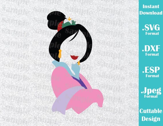 Download INSTANT DOWNLOAD SVG Disney Inspired Princess Mulan for | Etsy