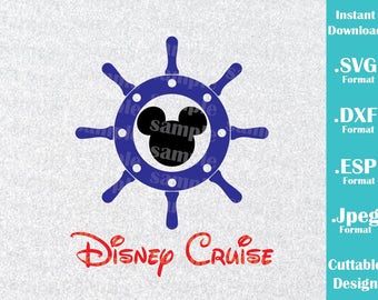 INSTANT DOWNLOAD SVG Disney Inspired Mickey Mouse Cruise Ears for Cutting Machines Svg, Esp, Dxf and Jpeg Format Cricut Silhouette