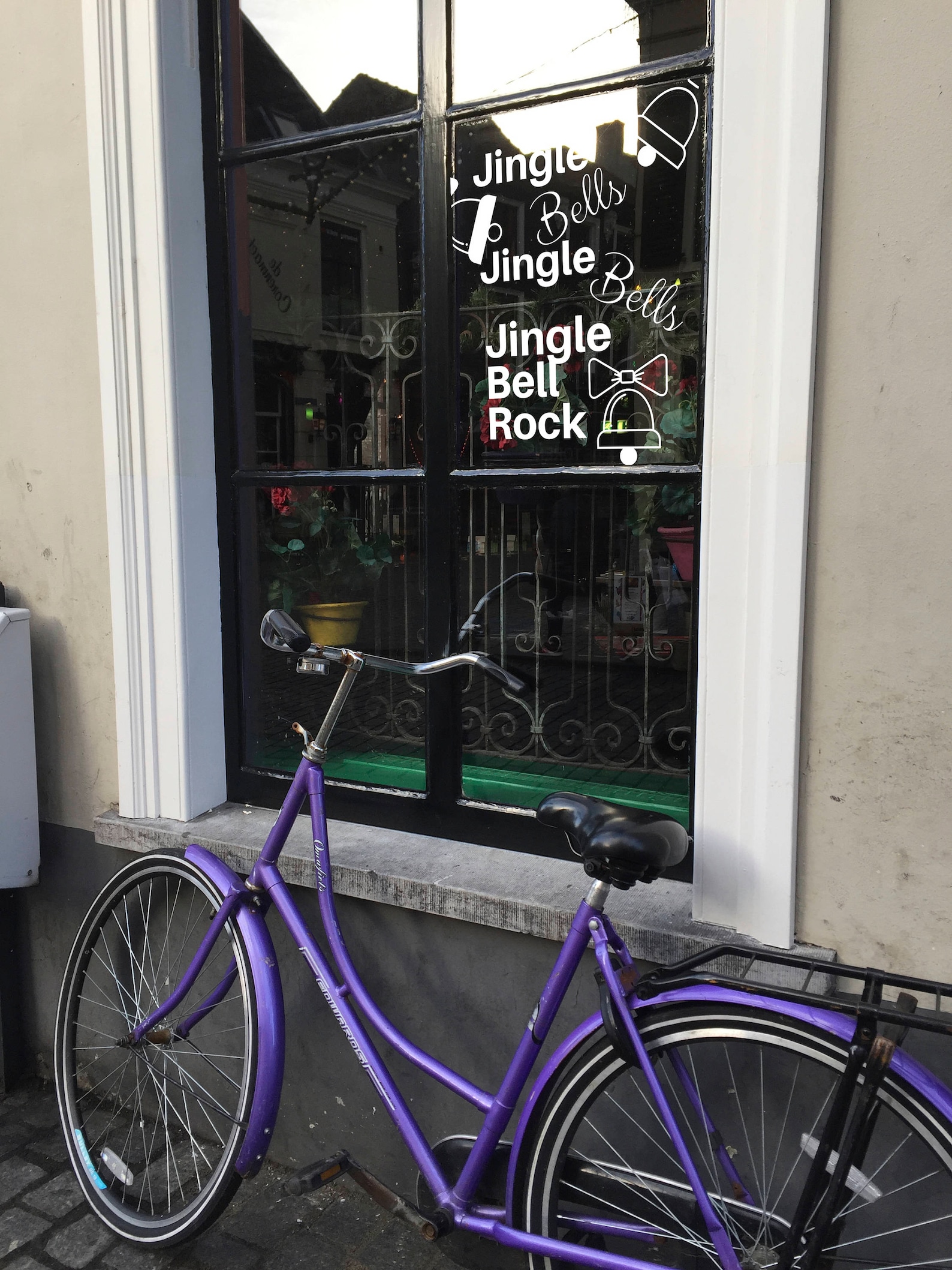 Jingle Bells kerstliedje op raam raamtekening kerst Etsy Nederland