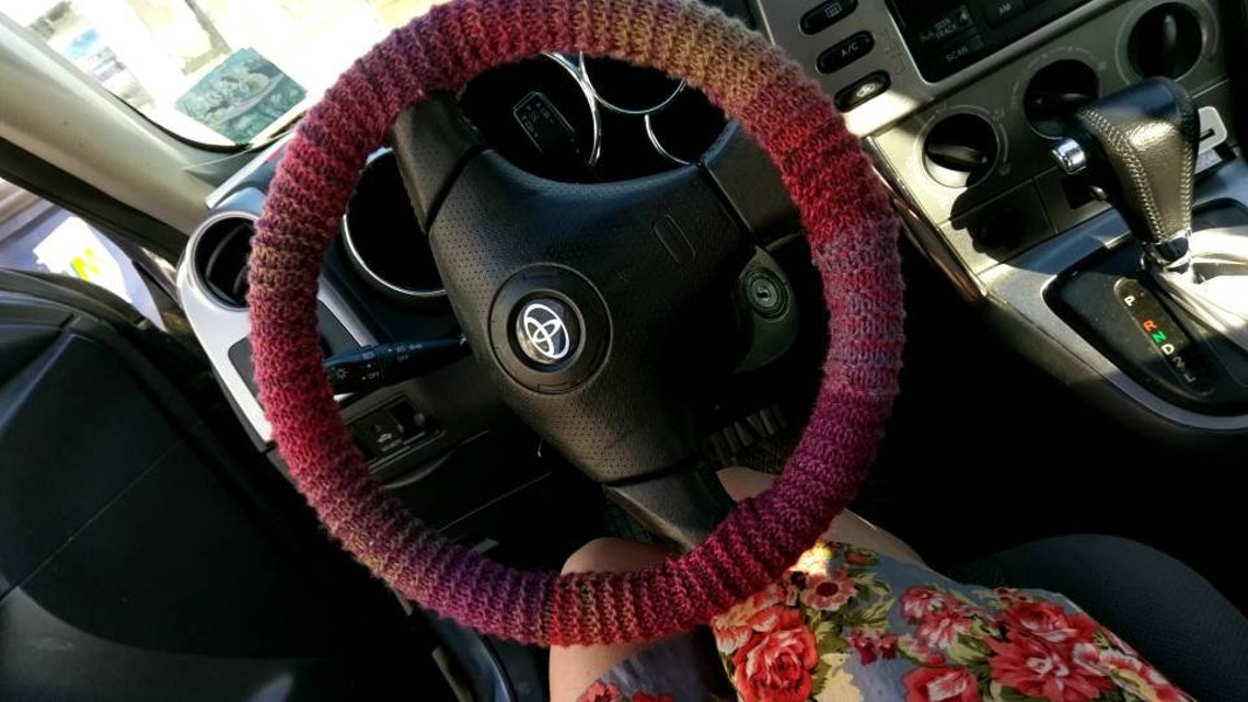 Hand Knit Steering Wheel Cover Etsy