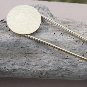 Full Moon Brass Hair Pin - Etsy