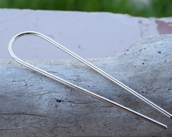 Minimalistische Duitse zilveren haarspeld, handgemaakt accessoire