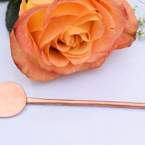 Moon copper hair pin