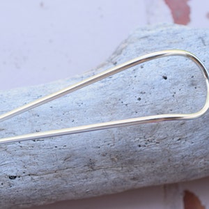 Curved german silver hair pin image 4