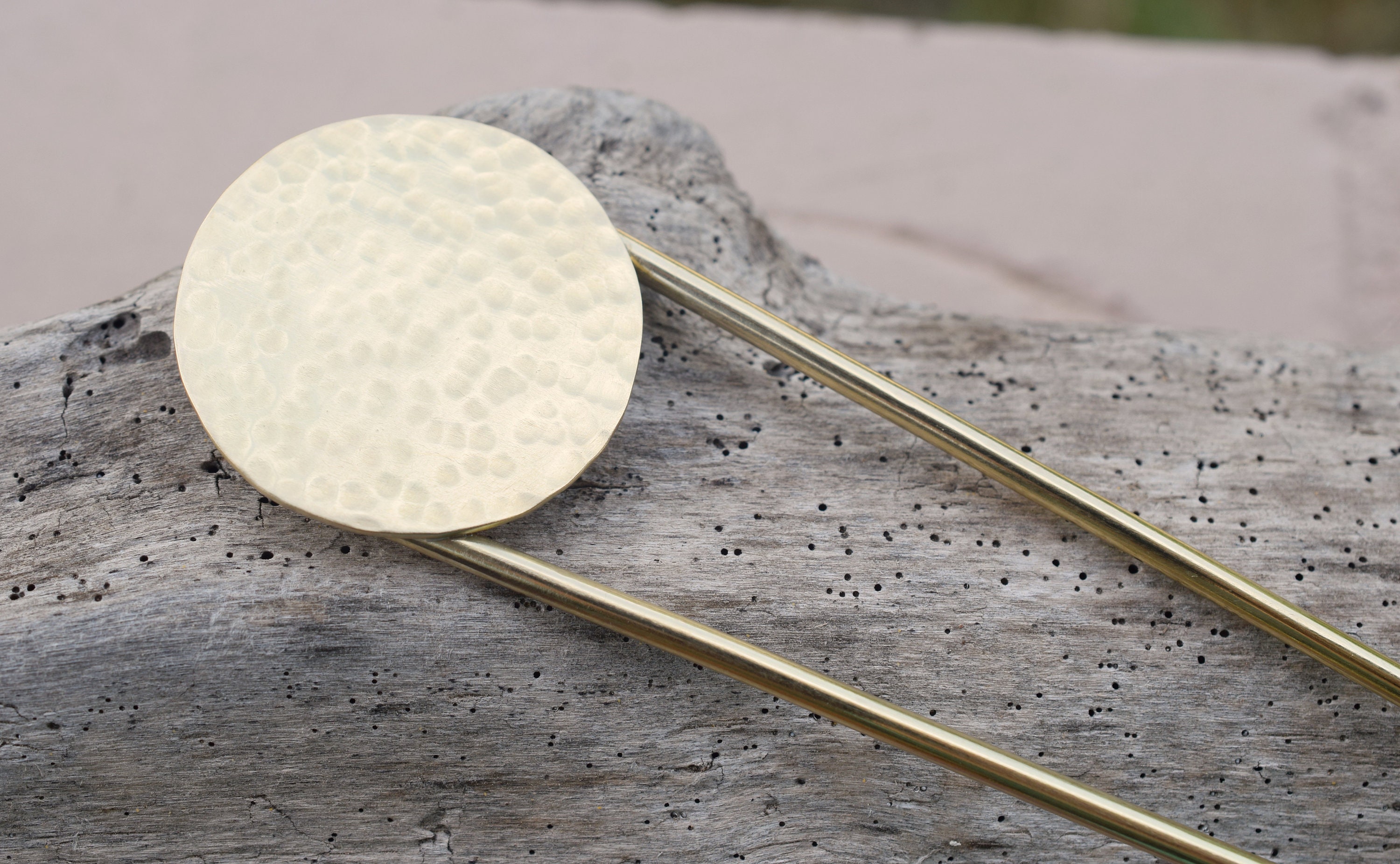 Full Moon Brass Hair Pin | Etsy