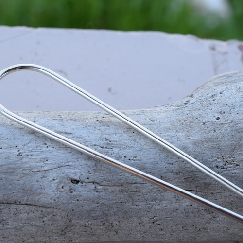 White - German Silver Hair Clip (Set of 2) 02