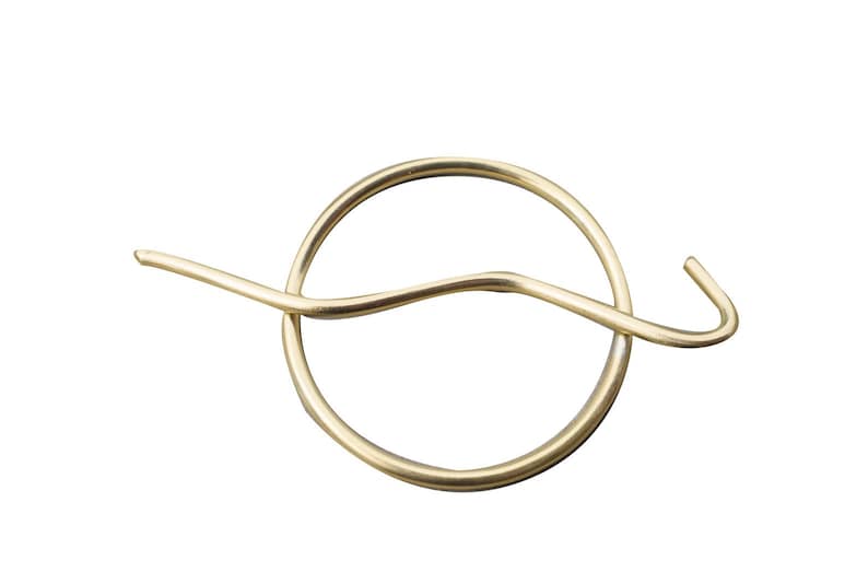 brass hair pin brass hair jewelry Brass hair barrette with zig zag stick