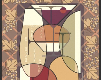 CHEERS, Wine Glass, Home Decor, Wine Design, Grape Rug,  Area Rug, Accent Rug, Modern Room Decor