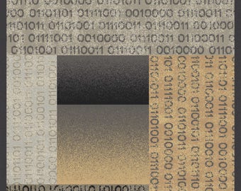 ENCRYPTION, Modern Design,  Youth Room, Home Decor, Area Rug, Accent Rug, Fun Design, Office Room