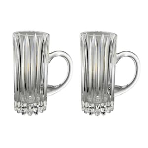 Mikasa Pair of Beer Mug, Tankards or Steins | Tall Sleek Crystal Beer Set with Handles for Craft Beer Enthusiasts, Toast in Style