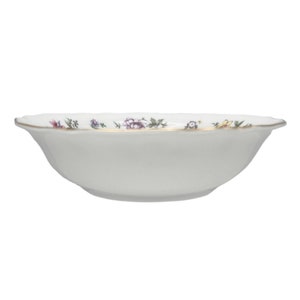 FRANCONIA-KRAUTHEIM's Millefleurs fine China 9 Coupe Cereal 6" Bowls or Dessert Serving Bowls with Purple, Yellow and Pink Flowering Blooms