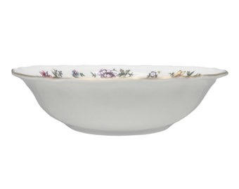 FRANCONIA-KRAUTHEIM's Millefleurs fine China 10 Coupe Cereal 6" Bowls or Dessert Serving Bowls with Purple, Yellow and Pink Flowering Blooms