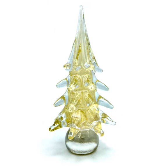Smaller Murano Sommerso Art Glass Christmas Tree Sculpture Smaller Murano Sommerso Art Glass Christmas Tree Sculpture