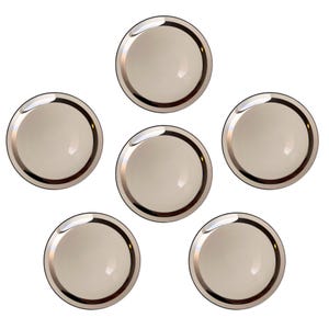 6 Vintage FLINTRIDGE Dinner Plates - Chic Off White Pattern with Silver Detailing (Set of 6) hostess gift, dinnerware set