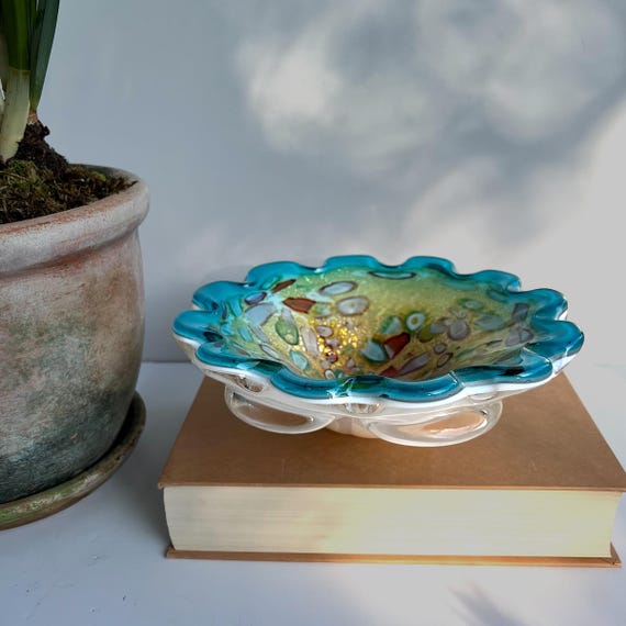 Heavy Seguso Vetri d'Arte (attr.) Murano Art Glass Bowl