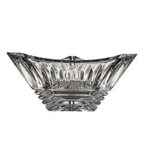 Twilight Mikasa driehoekige vintage kristallen kom van 8 inch: elegante decoratieve veelzijdig geslepen houder voor catchall, snoep, snack of visitekaartje.