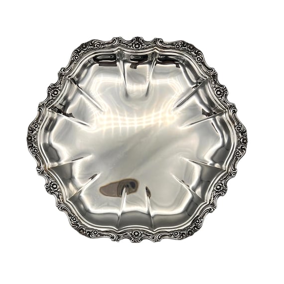 Vintage Webster Wilcox ONEIDA USA Silver Plate Hexagonal Ornate