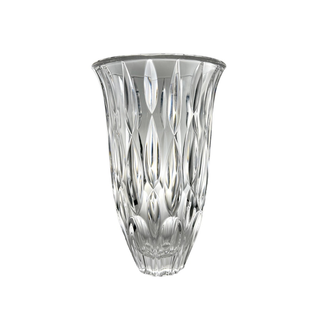 Waterford Crystal 9 Rainfall Flower Vase, Marquis, Vertical Cuts, Gift