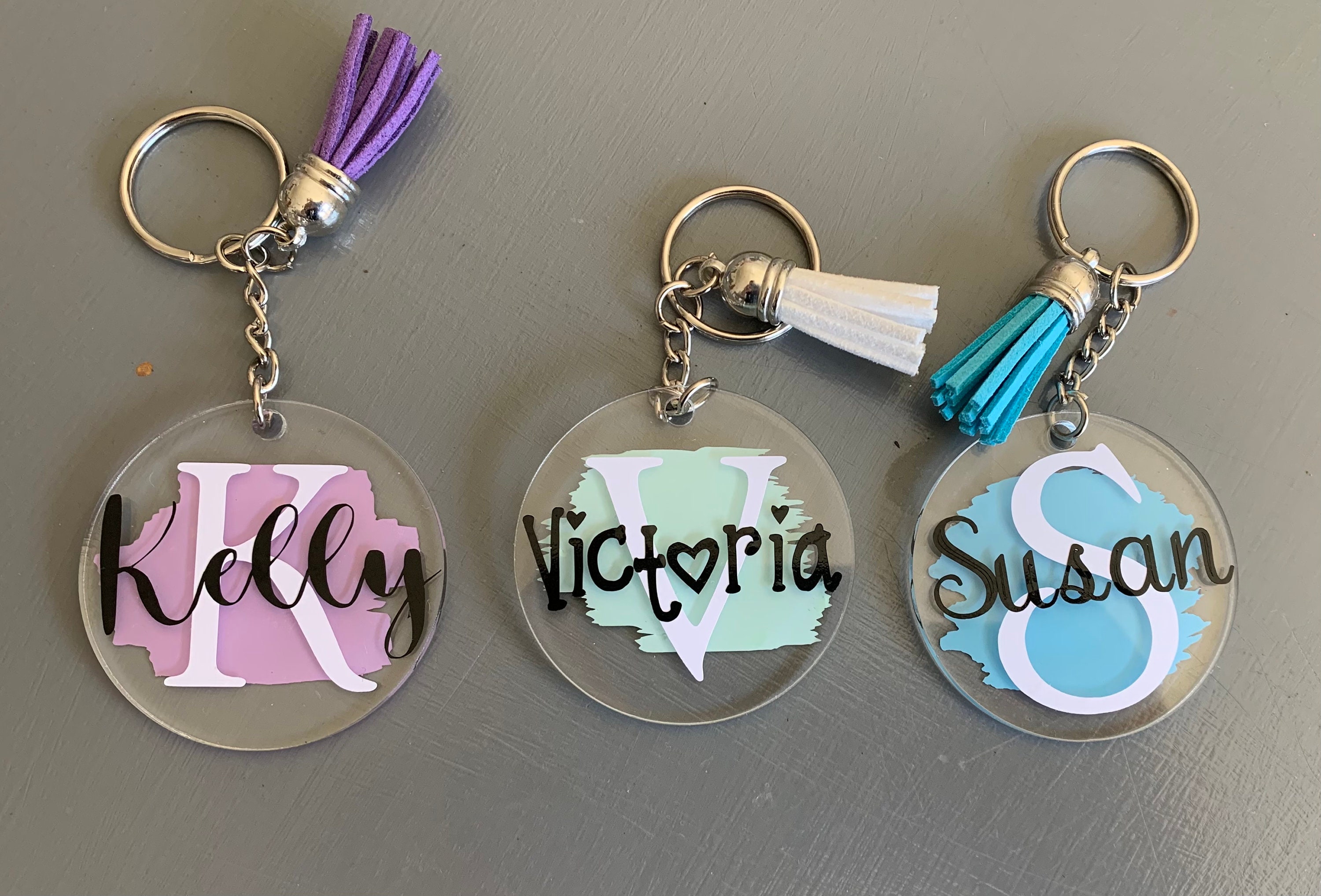 Personalized Acrylic Keychain Paint stroke background Name Etsy.de