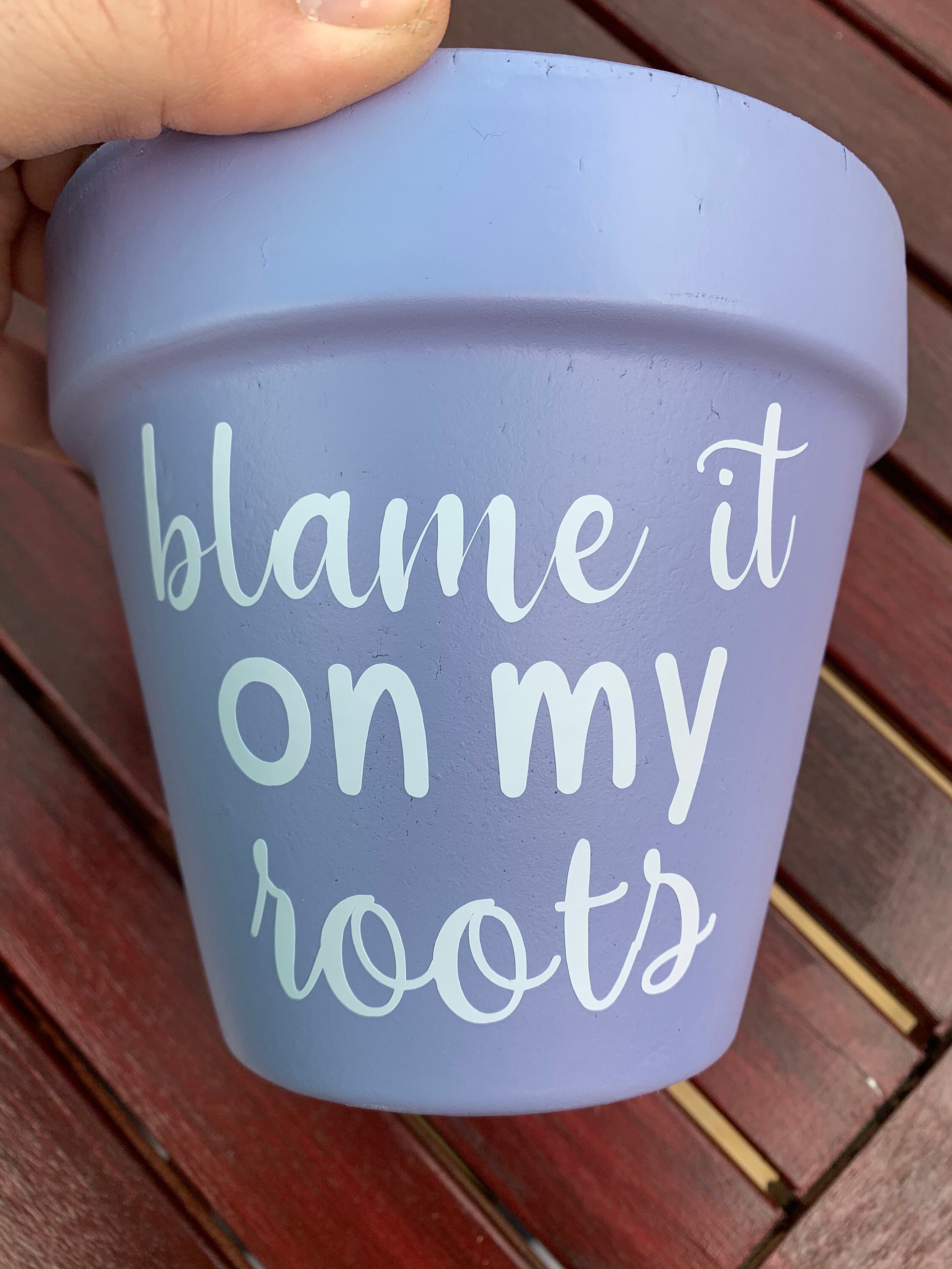 Painted Flower Pots With Funny Sayings, Customized Flower Pots