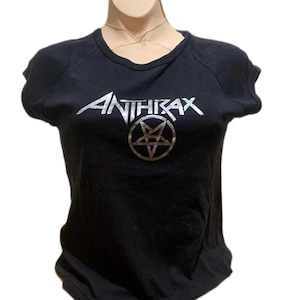 Concert Tee - Anthrax 2003 We’ve Come For You All Tour Ladies Sz Large