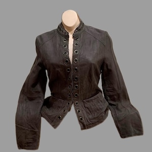 Victoria’s Secret Leather Moda International Vintage Brown Jacket   Size Small