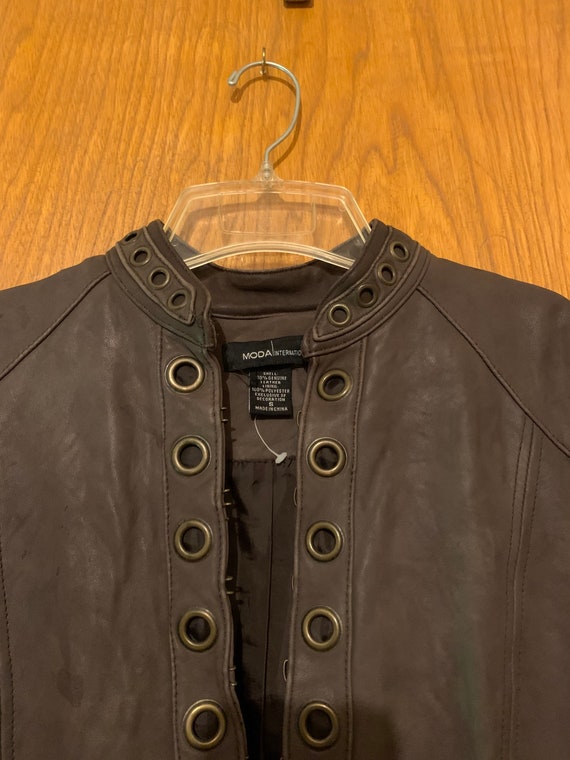 moda international leather jacket