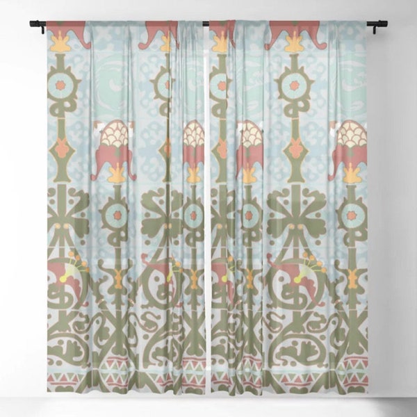 Italian Garden Sheer Curtains