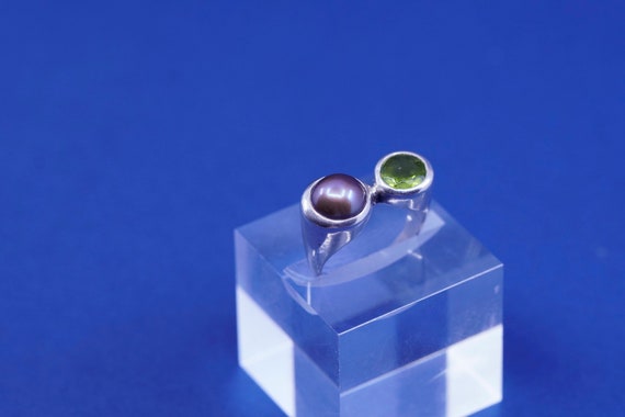 Size 7.5, vintage sterling silver handmade ring, … - image 4