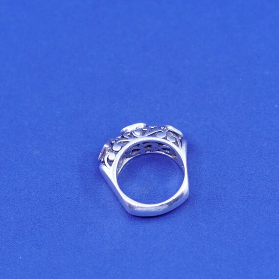 Size 6, vintage Sterling silver handmade ring, 92… - image 4
