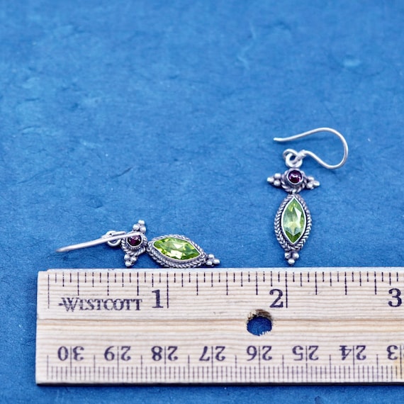 Vintage sterling silver 925 handmade earrings wit… - image 5