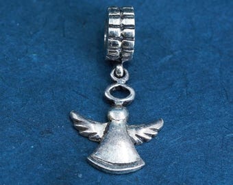 Vintage 925 Italiaanse sterlingzilveren handgemaakte engelhanger, 925 engelbedel