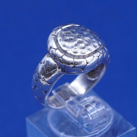 Size 5.75, vintage Sterling silver handmade ring,… - image 4